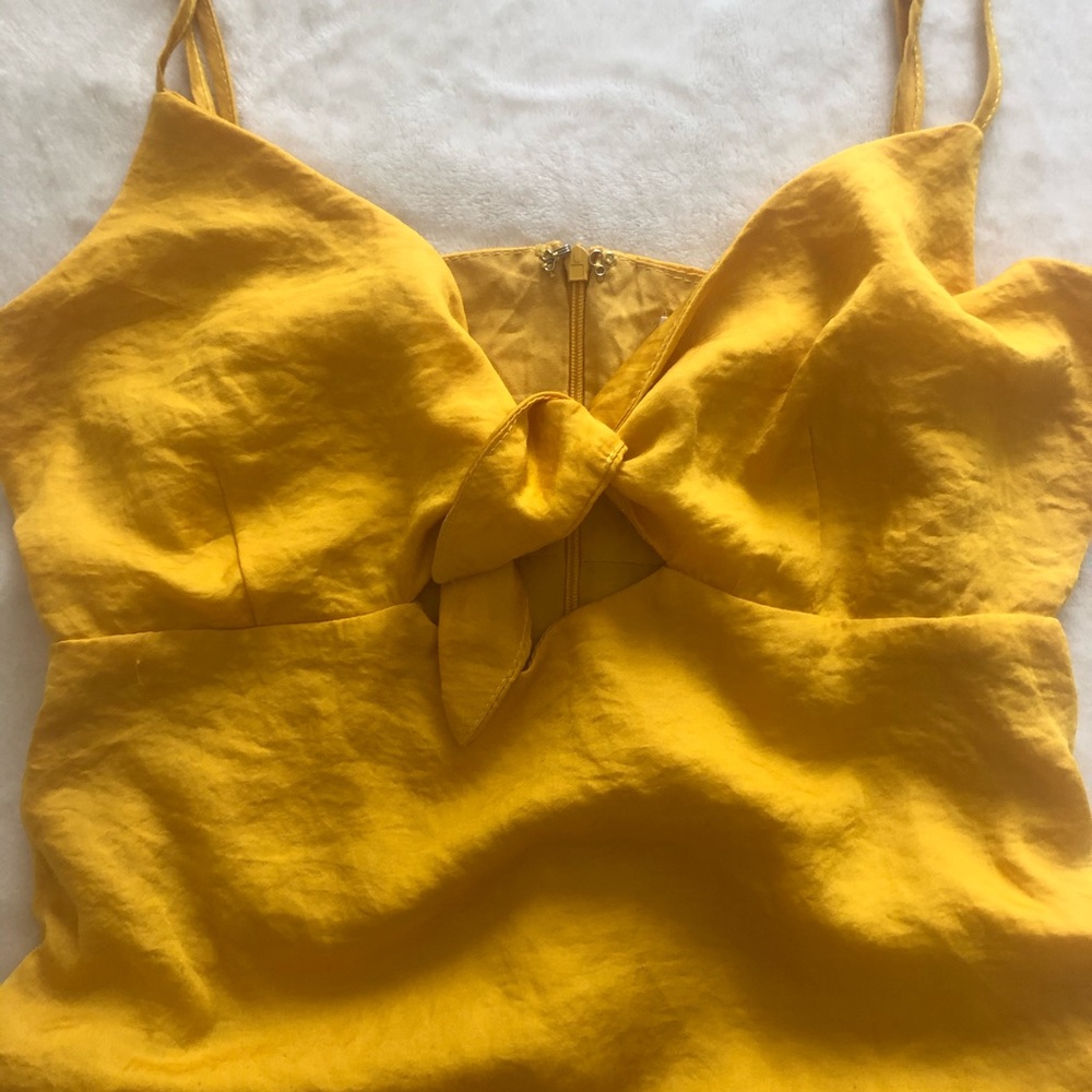 Yellow mini summer dress - Picture 3 of 5
